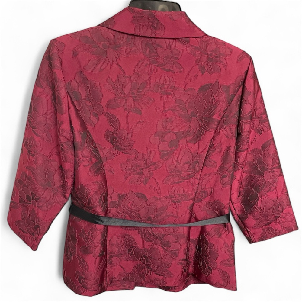 Alex Evenings Burgundy Jacquard Blazer/Jacket – Size S – NWT - Picture 7 of 13
